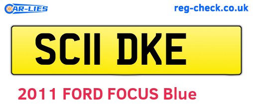 SC11DKE are the vehicle registration plates.