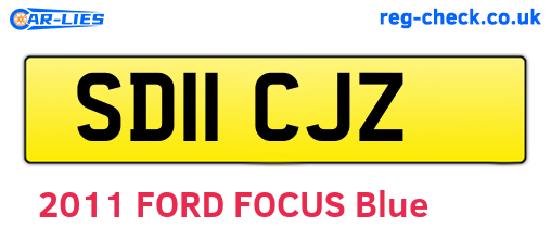 SD11CJZ are the vehicle registration plates.
