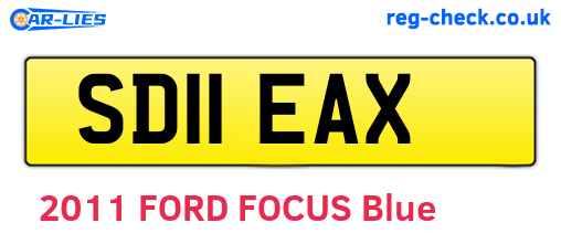 SD11EAX are the vehicle registration plates.