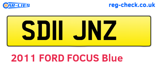 SD11JNZ are the vehicle registration plates.