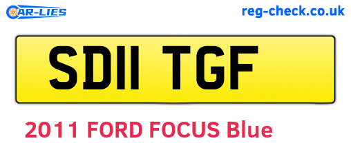 SD11TGF are the vehicle registration plates.