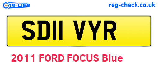 SD11VYR are the vehicle registration plates.