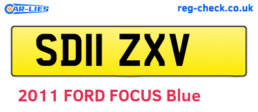 SD11ZXV are the vehicle registration plates.