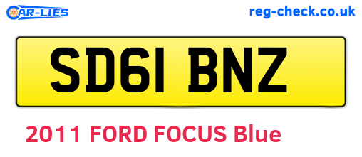 SD61BNZ are the vehicle registration plates.