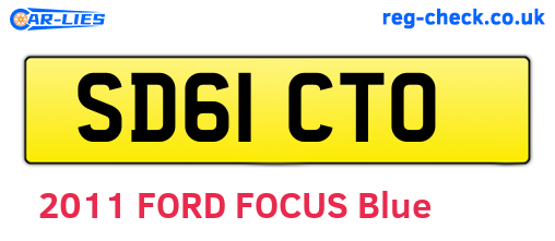 SD61CTO are the vehicle registration plates.