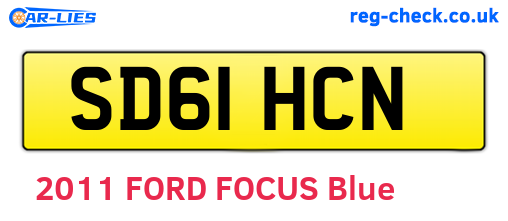 SD61HCN are the vehicle registration plates.