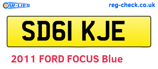 SD61KJE are the vehicle registration plates.