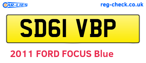 SD61VBP are the vehicle registration plates.