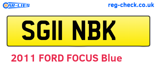 SG11NBK are the vehicle registration plates.