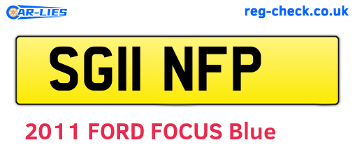 SG11NFP are the vehicle registration plates.