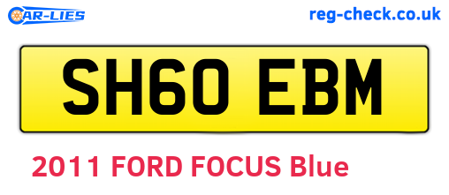 SH60EBM are the vehicle registration plates.