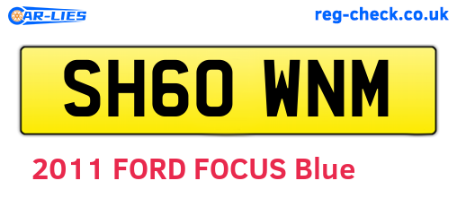 SH60WNM are the vehicle registration plates.