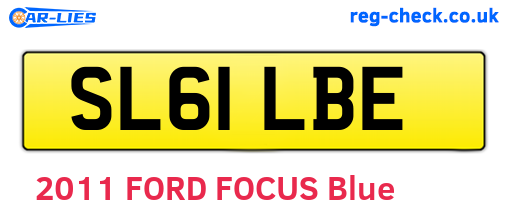 SL61LBE are the vehicle registration plates.