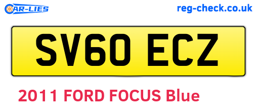 SV60ECZ are the vehicle registration plates.