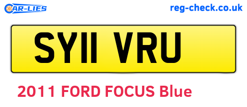 SY11VRU are the vehicle registration plates.