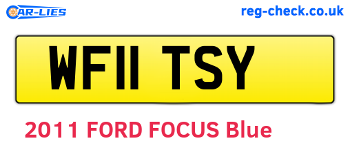 WF11TSY are the vehicle registration plates.