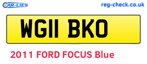 WG11BKO are the vehicle registration plates.