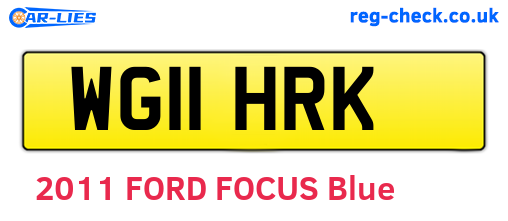 WG11HRK are the vehicle registration plates.