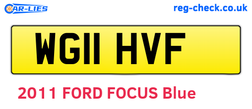 WG11HVF are the vehicle registration plates.
