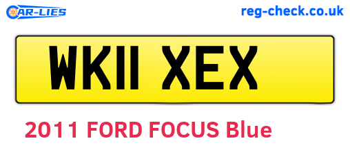 WK11XEX are the vehicle registration plates.