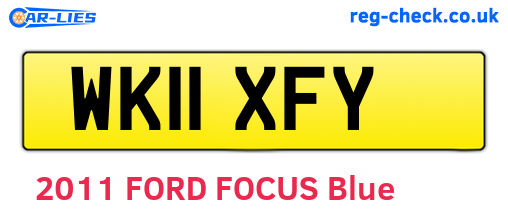 WK11XFY are the vehicle registration plates.