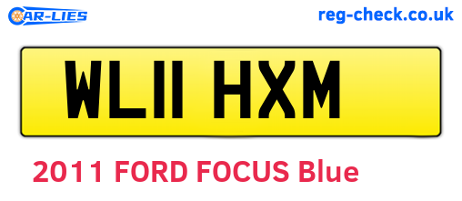 WL11HXM are the vehicle registration plates.