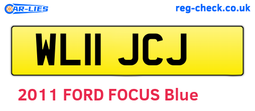 WL11JCJ are the vehicle registration plates.