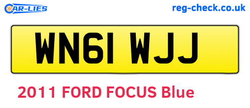 WN61WJJ are the vehicle registration plates.