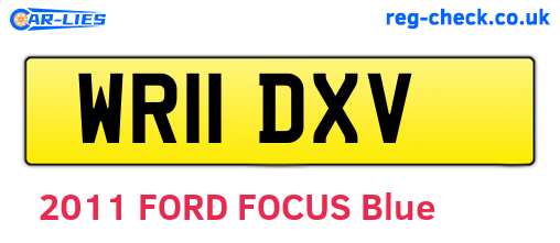 WR11DXV are the vehicle registration plates.