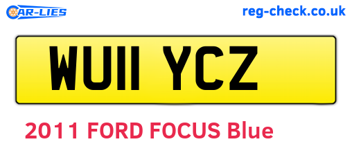 WU11YCZ are the vehicle registration plates.