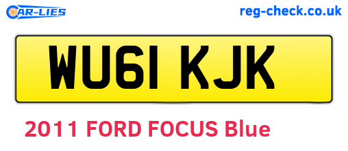 WU61KJK are the vehicle registration plates.