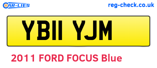 YB11YJM are the vehicle registration plates.