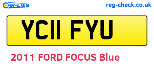 YC11FYU are the vehicle registration plates.