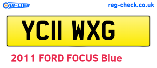 YC11WXG are the vehicle registration plates.