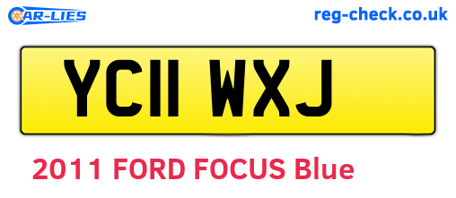 YC11WXJ are the vehicle registration plates.