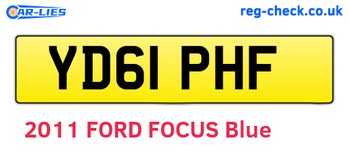 YD61PHF are the vehicle registration plates.