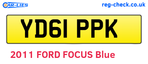 YD61PPK are the vehicle registration plates.