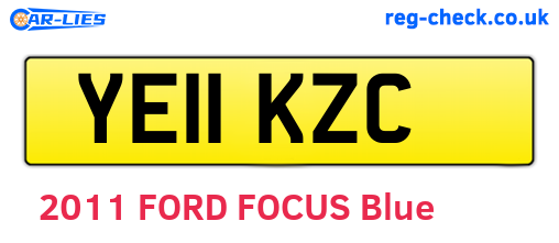 YE11KZC are the vehicle registration plates.