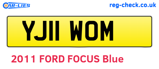 YJ11WOM are the vehicle registration plates.