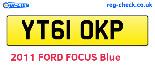 YT61OKP are the vehicle registration plates.