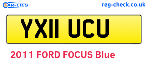 YX11UCU are the vehicle registration plates.