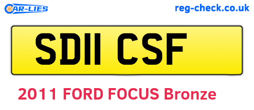 SD11CSF are the vehicle registration plates.