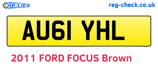 AU61YHL are the vehicle registration plates.