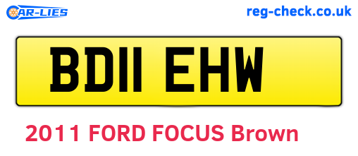 BD11EHW are the vehicle registration plates.