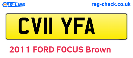 CV11YFA are the vehicle registration plates.