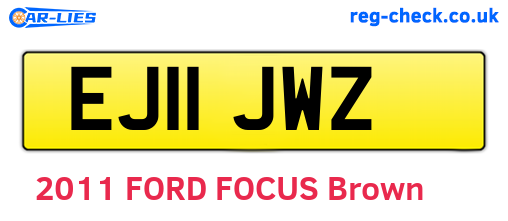 EJ11JWZ are the vehicle registration plates.