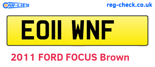 EO11WNF are the vehicle registration plates.