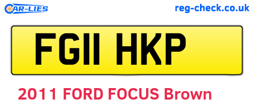 FG11HKP are the vehicle registration plates.