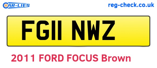 FG11NWZ are the vehicle registration plates.