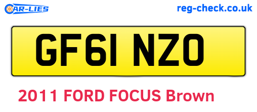 GF61NZO are the vehicle registration plates.